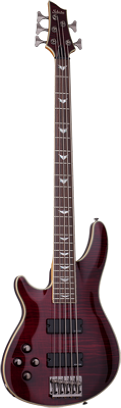 SCHECTER Bassgitarre, Omen Extreme-5, Black Cherry, Linkshänder