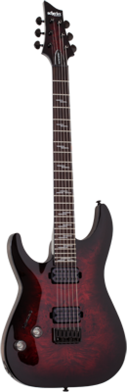 SCHECTER E-Gitarre, Omen Elite 6, Black Cherry Burst, Linkshänder