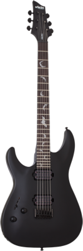 SCHECTER E-Gitarre, Damien 6, Satin Black, Linkshänder