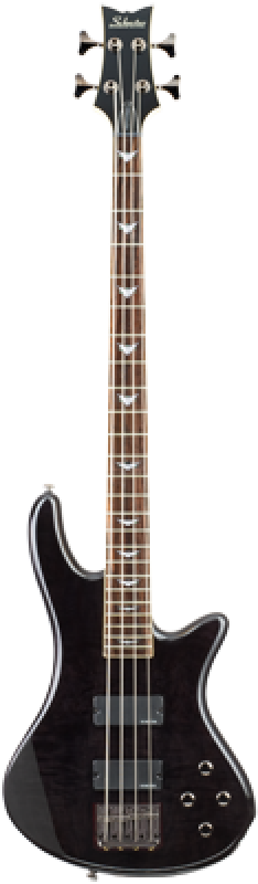 SCHECTER Bassgitarre, Stiletto Extreme-4, See-Thru Black