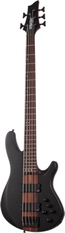 SCHECTER Bassgitarre, Charles Berthoud CB-5, See-Thru Black Satin