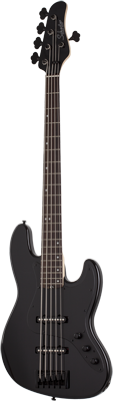 SCHECTER Bassgitarre, J-5 Rosewood, Gloss Black