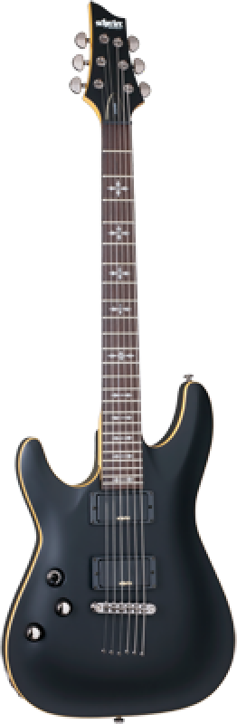 SCHECTER E-Gitarre, Demon 6, Satin Black, Linkshänder