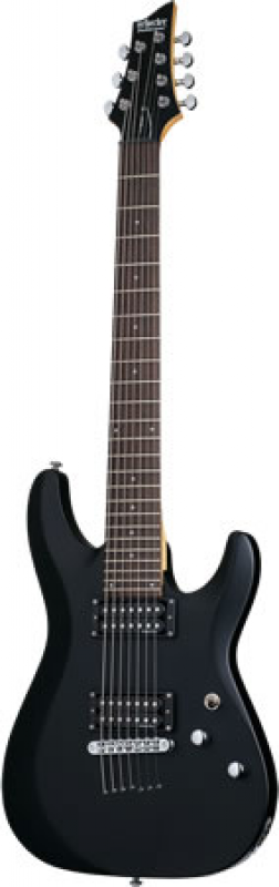 SCHECTER E-Gitarre, C-7 Deluxe, Satin Black