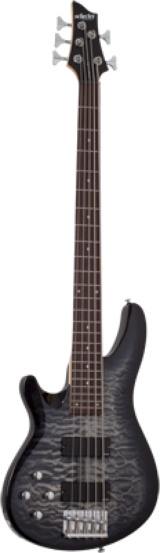 SCHECTER Bassgitarre, C-5 Plus, Charcoal Burst, Linkshänder