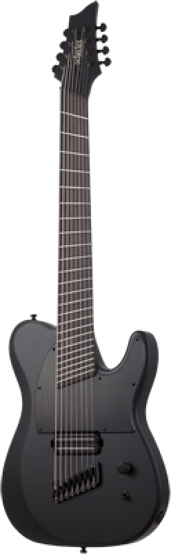 SCHECTER E-Gitarre, PT-8 Multiscale Black Ops, Satin Black Open Pore
