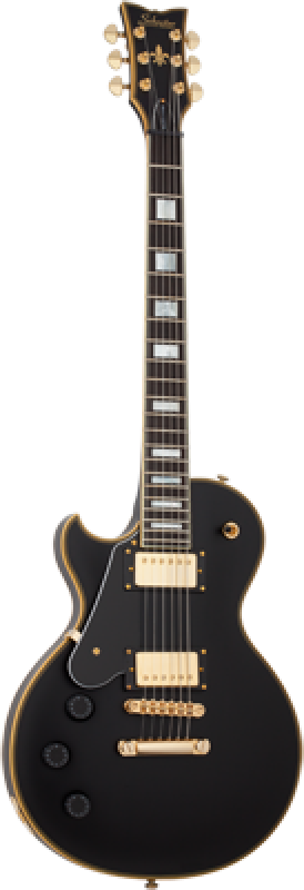 SCHECTER E-Gitarre, Custom Solo-II, Aged Black Satin, Linkshänder