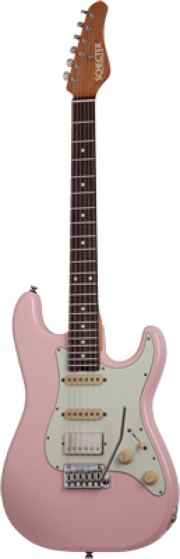 SCHECTER E-Gitarre, Traditional USA Wembley HSS, Shell Pink