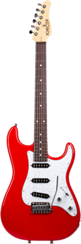 SCHECTER E-Gitarre, Traditional USA SSS, Candy Red
