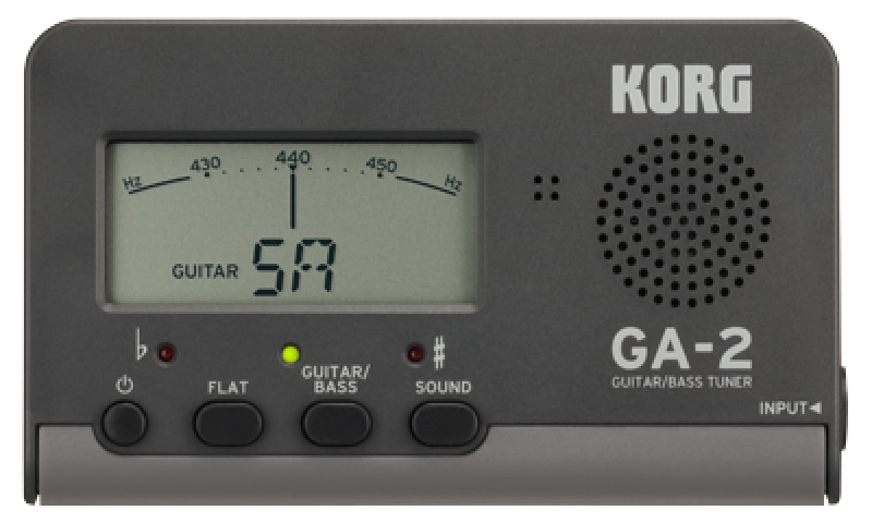 KORG Stimmgerät, Gitarre/Bass, GA-2, schwarz