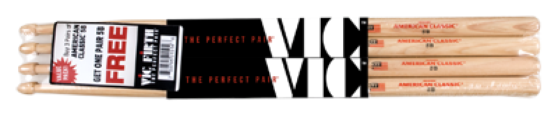 VIC FIRTH Value Pack, 3 Paar 5B, 1 Paar 5B gratis