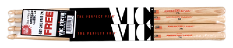 VIC FIRTH Value Pack, 3 Paar 7A, 1 Paar 7A gratis