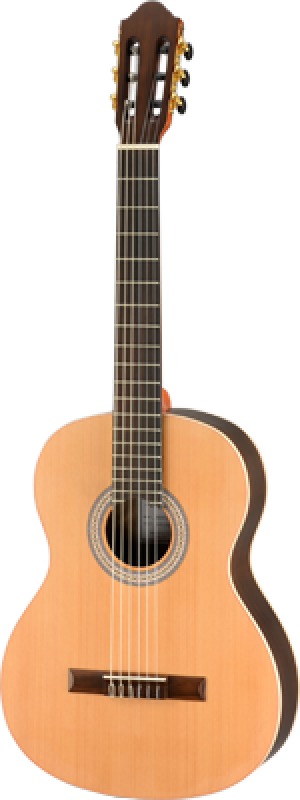 WALDEN Konzertgitarre, Decke massiv, Satinlack, Tasche