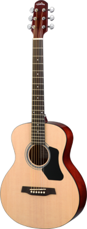 WALDEN Westerngitarre, Travelbody, Glanzlack, Tasche