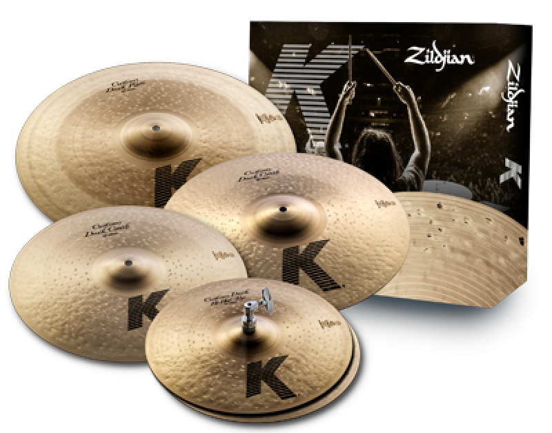 ZILDJIAN Beckenset, K Custom, Dark Cymbal Pack, 14H/16+18Cr/20R