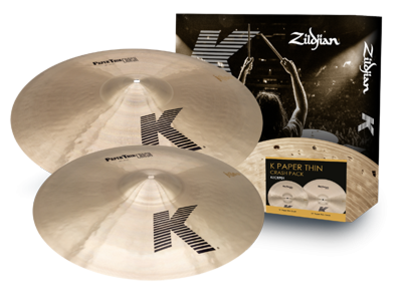 ZILDJIAN Beckenset, K Zildjian, Paper Thin Crash Pack, 18Cr/20Cr