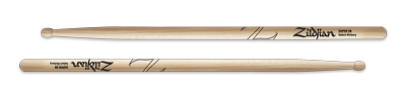 ZILDJIAN Drum Sticks, Hickory Wood Tip Serie, Super 5B, natur